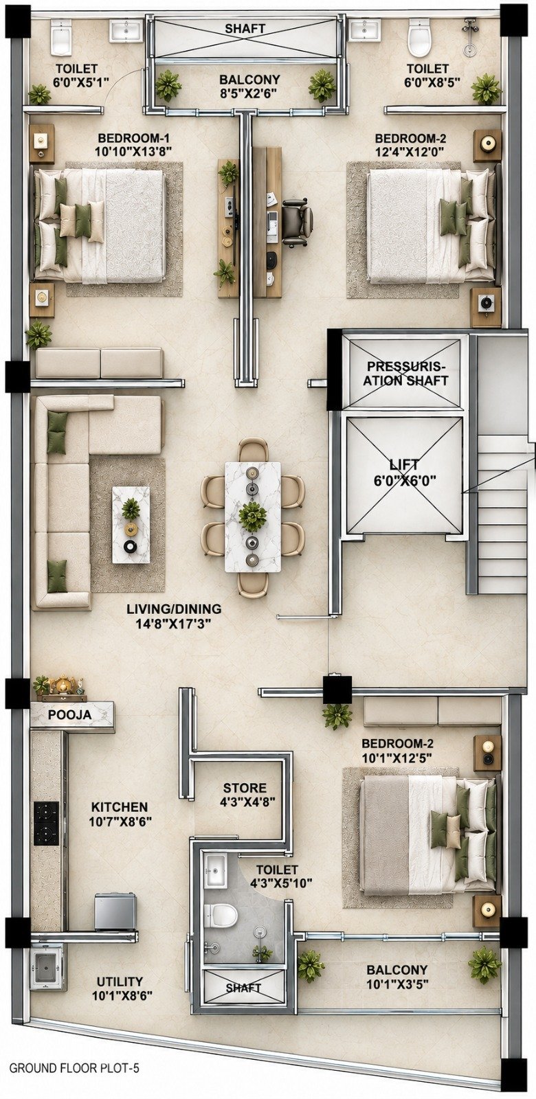 Plot 5 ground floor plan